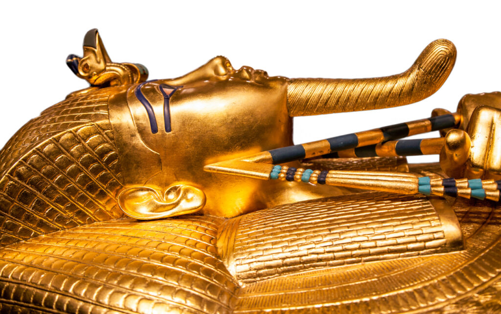 Gold Egyptian sarcophagus 
